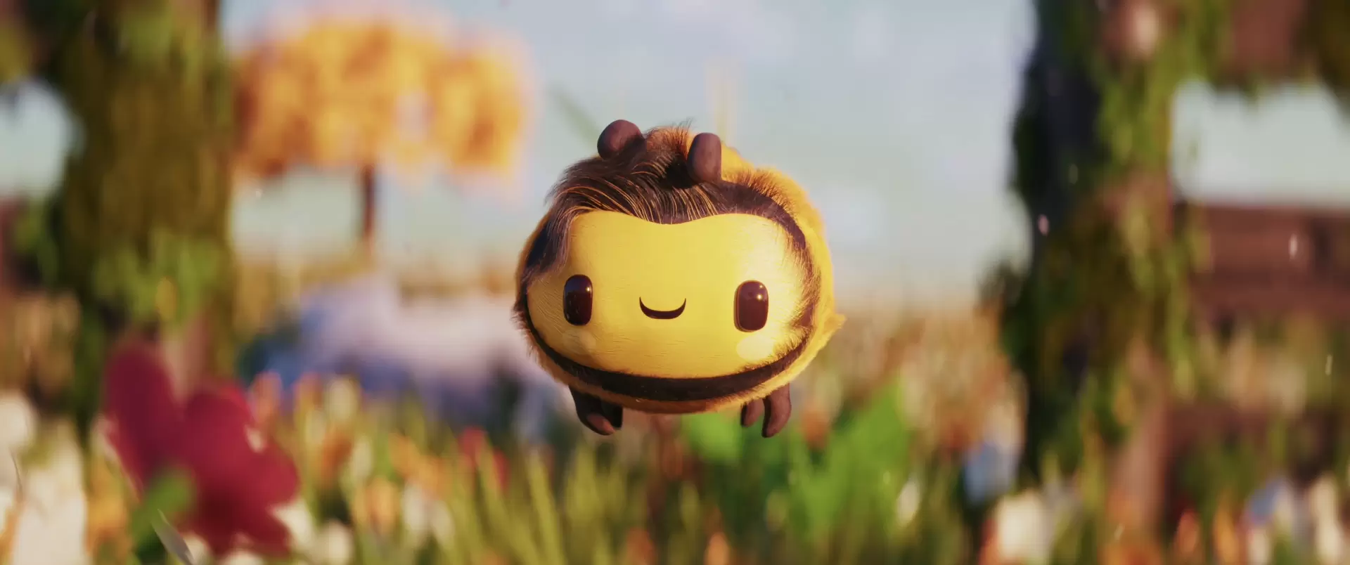 蜜蜂敲敲花-圖片